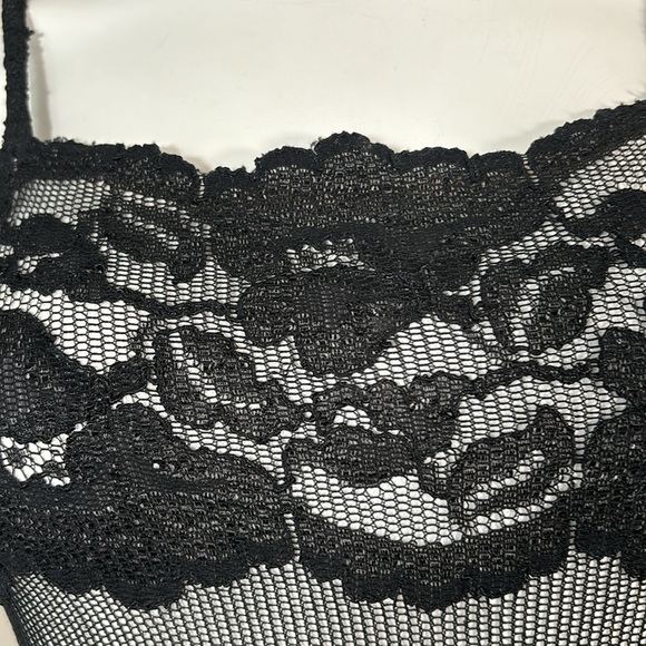 Vintage Bebe Moda Black & White Lace Spaghetti Strap Bodycon Dress, Sz S - Picture 8 of 16